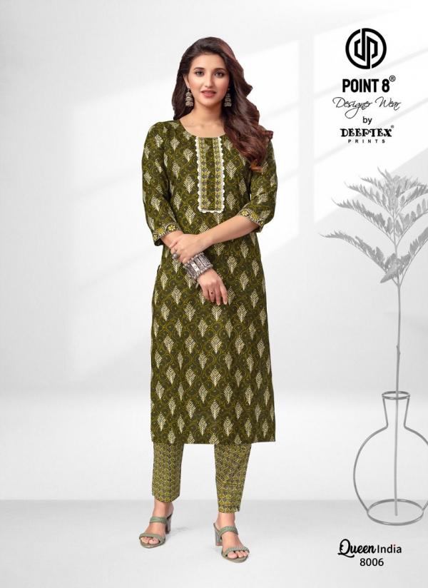 Deeptex Queen India Vol 8 Cotton Printed Designer Kurti With Bottom